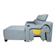 Soft Easy Clean Fabric L Shape Sofa with 2 Slide Out and Horses - 6063